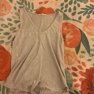 1) brand new. never worn. grey and white stripes.